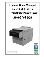 Preview for 1 page of COLENTA PrintlineProcessor 56 RA Instruction Manual