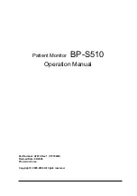 Colin BP-S510 Operation Manual предпросмотр