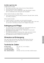 Предварительный просмотр 27 страницы Coline BL9221 User Manual