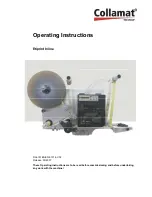 Collamat Etiprint Inline Operating Instructions Manual preview