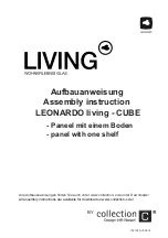 Предварительный просмотр 1 страницы Collection C LEONARDO living CUBE Panel with one shelf Assembly Instruction Manual