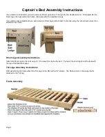 College Bed Lofts Captain’s Bed Assembly Manual preview