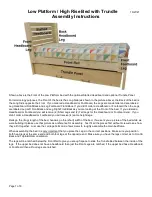 Preview for 1 page of College Bed Lofts Low Platform / High Rise Bed with Trundle Assembly Instructions Manual