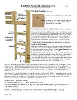 Предварительный просмотр 1 страницы College Bed Lofts Vertical Ladder Assembly Instructions