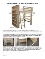 College Bed Lofts Wall-Of-Shelves Loft Bed Assembly Manual preview