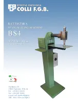 Colli FGB BATTISTIRA User Manual preview