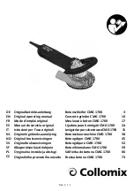 Предварительный просмотр 1 страницы Collomix CMG 1700 Original Operating Manual