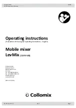 Collomix LevMix 110 V-US Operating Instructions Manual preview