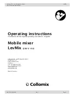 Предварительный просмотр 1 страницы Collomix LevMix Operating Instructions Manual