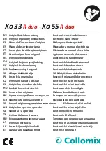 Collomix Xo 33 R duo Original Operating Instructions предпросмотр