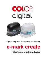 Colop digital e-mark create Operating And Maintenance Manual preview