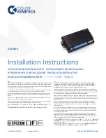 Color Kinetics AuxBox Installation Instructions Manual предпросмотр