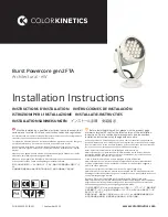 Preview for 1 page of Color Kinetics BCP463 Installation Instructions Manual