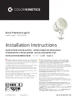 Color Kinetics BCP467 Installation Instructions Manual preview