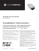 Предварительный просмотр 1 страницы Color Kinetics CM-550 48V CA4 Installation Instructions Manual