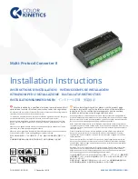 Предварительный просмотр 1 страницы Color Kinetics Multi-Protocol Converter 8 Installation Instructions Manual