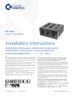 Preview for 1 page of Color Kinetics PDS-150e Installation Instructions Manual