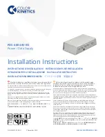 Preview for 1 page of Color Kinetics PDS-400 48V EO Installation Instructions Manual