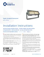 Color Kinetics Reach Compact Powercore eW Installation Instructions Manual preview