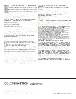 Preview for 8 page of Color Kinetics Vaya Series Installation Instructions Manual