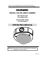 Color-mono AC12VDC Operating Manual preview