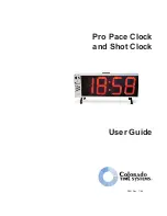 Предварительный просмотр 1 страницы Colorado time systems Pro Pace Clock User Manual