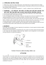 Preview for 3 page of COLORATO CLF-18WRC Instruction Manual