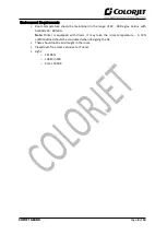 Предварительный просмотр 9 страницы Colorjet SOFTJET GRAND Installation And Troubleshoot Manual