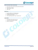 Предварительный просмотр 72 страницы Colorjet VASTRAJET K2 User Manual