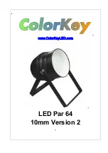 ColorKey LED Par 64 Quick Start Manual предпросмотр