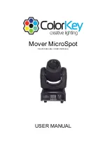 ColorKey Mover MicroSpot User Manual предпросмотр