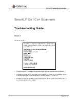 Предварительный просмотр 2 страницы Colortrac SmartLF Cx 40M Troubleshooting Manual