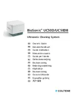 Coltene BioSonic UC50D Owner'S Manual preview