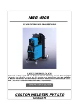 Colton Weldtek iMIG 400S Operator'S Manual preview