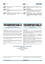 Предварительный просмотр 3 страницы Coltri Compressors MCH-13-16/ET STANDARD Use And Maintenance Manual