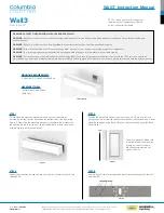 Columbia Lighting Wall3 Instruction Manual preview