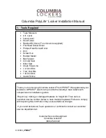 Preview for 1 page of Columbia Lockers PolyLife Installation Manuals