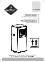 COLUMBIA VAC KLC7000 Manual preview