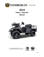 Columbia Vehicle Group Tomberlin ESCAPE 2018 Owner'S And Operator'S Manual preview