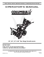 Columbia 28" Operator'S Manual preview