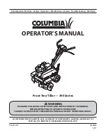 Columbia 390 Series Operator'S Manual preview