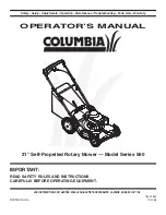 Columbia 560 Series Operator'S Manual preview