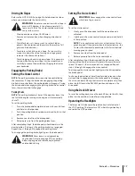 Preview for 17 page of Columbia 90G series Operator'S Manual