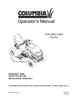 Предварительный просмотр 1 страницы Columbia Automatic Lawn Tractor Operator'S Manual