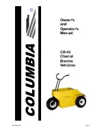 Columbia CR-10 Chariot Owner'S Manual preview