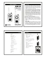 Columbia GM18 Operation Manual предпросмотр