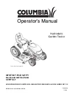 Columbia Hydrostatic Garden Tractor Operator'S Manual preview