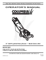 Columbia J830 Series Operator'S Manual preview