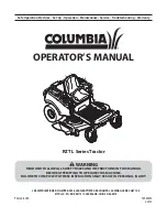 Предварительный просмотр 1 страницы Columbia RZT L Series Operator'S Manual