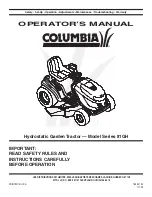 Columbia Series 81GH Operator'S Manual preview